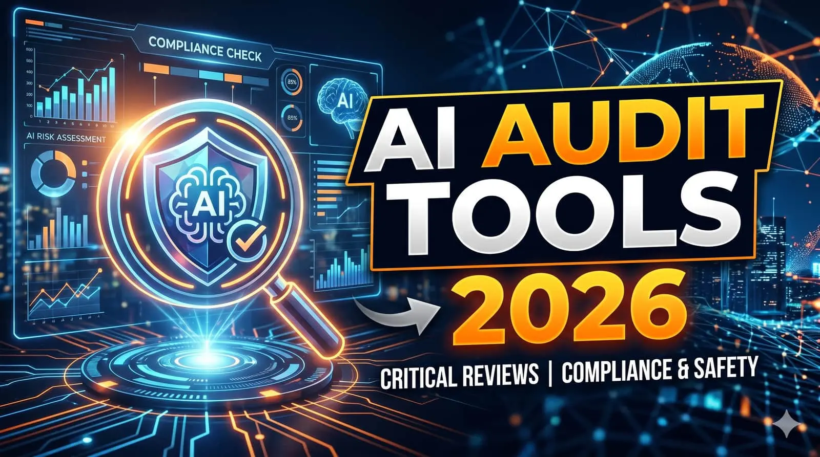 AI audit tools 2026 dashboard concept with modern analytics