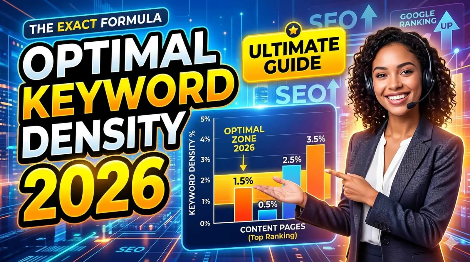 Optimal keyword density 2026 chart and semantic SEO blueprint
